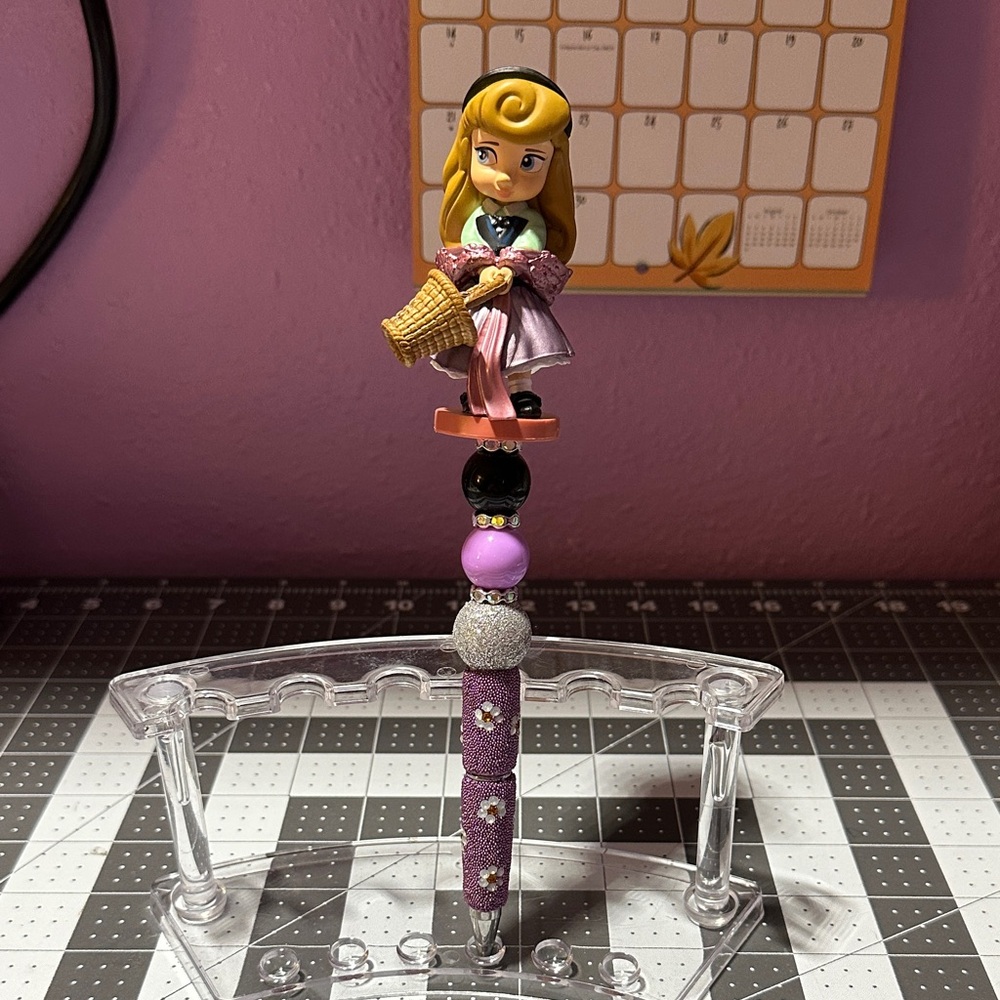 Glamour flower beaded pen ( Aurora )